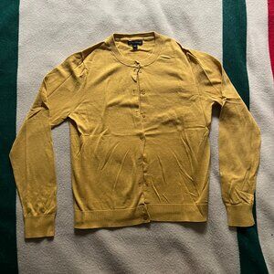 J Crew Factory Yellow Cotton Cardigan